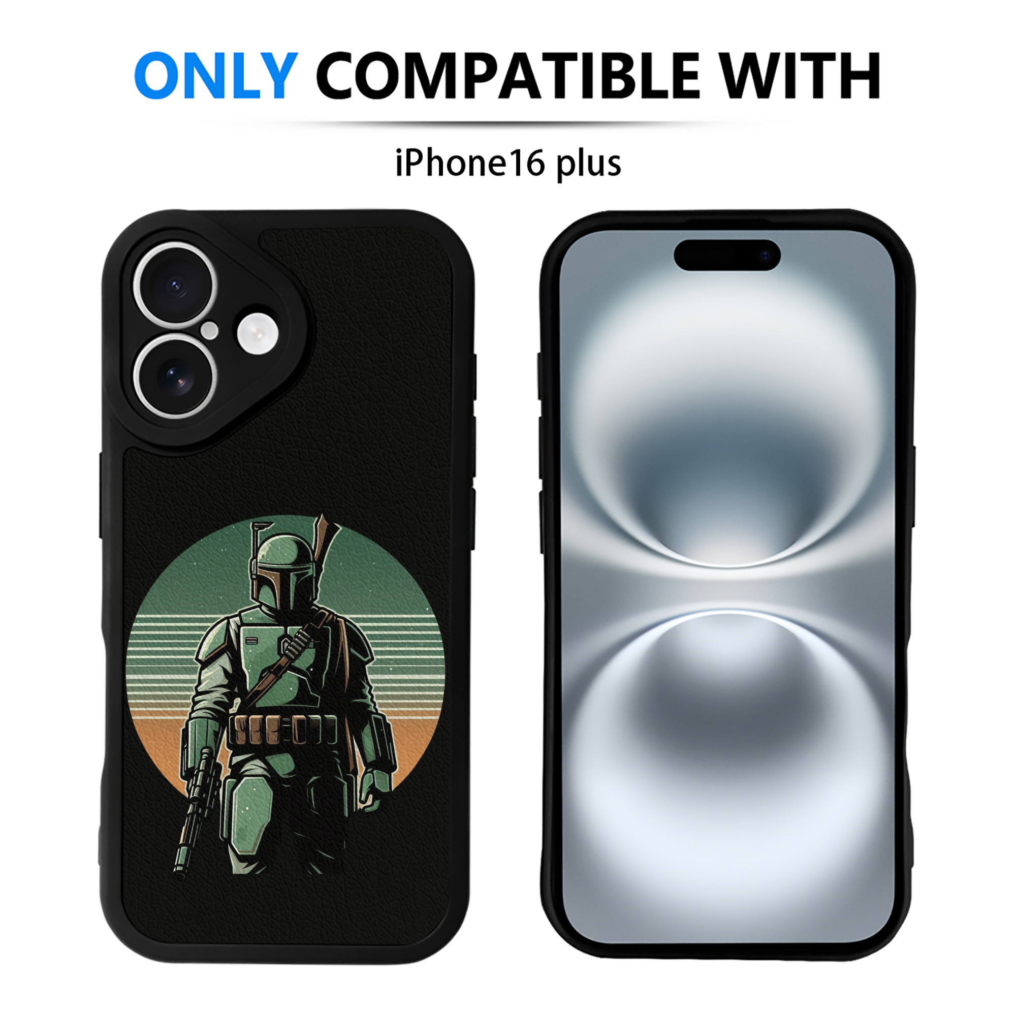 （画像用） スター・ウォーズ Star Wars 【iPhone 16シリーズ対応】シリコンスマホケース（レザー調） 材質：シリコン